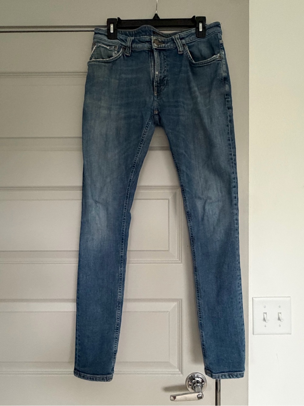 Nudie Jeans Men's Slim Jeans in Washed Blue, 32x32